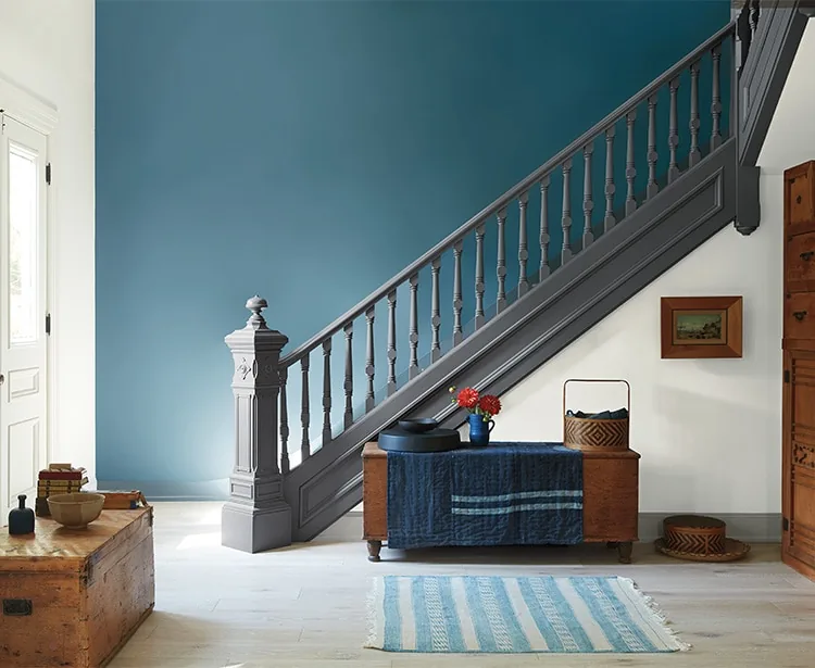 Escalier gris victorien